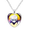 Anime HUNTER X HUNTER Glass Cabochon Heart Shaped Pendant Necklace For Friends Birthday Gift Jewelry 4 - Hunter x Hunter Store