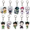 Anime Hunter X Hunter Keychain Cosplay Cartoon Figures Killua Zoldyck Kurapika Key Chain School Bag Pendant - Hunter x Hunter Store