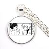 Anime Hunter X Hunter Long Chain Necklace Cosplay Figures Cartoon Pattern Glass Cabochon Handicraft Necklaces Fans 1 - Hunter x Hunter Store