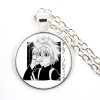 Anime Hunter X Hunter Long Chain Necklace Cosplay Figures Cartoon Pattern Glass Cabochon Handicraft Necklaces Fans 2 - Hunter x Hunter Store