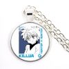 Anime Hunter X Hunter Long Chain Necklace Cosplay Figures Cartoon Pattern Glass Cabochon Handicraft Necklaces Fans 4 - Hunter x Hunter Store