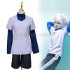 Hunter x Hunter Killua Zoldyck Cosplay Costume Custom Made Cosplay suit Killua Zoldyck uniform Wig - Hunter x Hunter Store