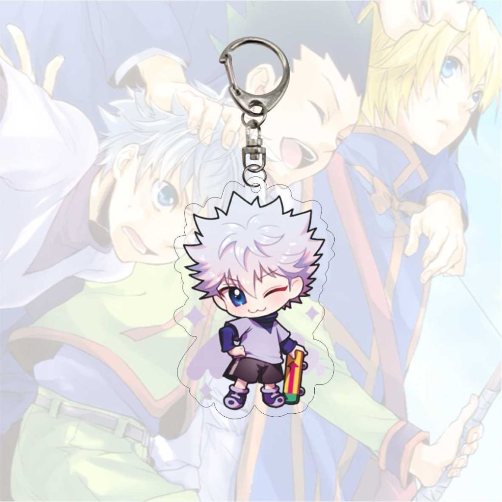 New Q Version Anime Hunter X Hunter Keychain Gon Freecss Killua Zoldyck Kurapika Acrylic Key Chain 2 - Hunter x Hunter Store