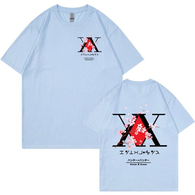 Anime Hunter X Hunter Logo T Shirt Killua Gon Cherry Blossom Graphics Print T shirt Men 12 1.jpg 640x640 12 1 - Hunter x Hunter Store