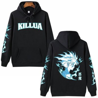 Killua Anime Hoodie Pullovers Tops Long Sleeves Hip Hop Streetwear Unisex - Hunter x Hunter Store