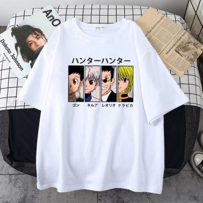 Women T shirt Killua and Gon Printed Oversized T shirt Short Sleeve Japanese Anime Hunter X 11.jpg 640x640 11 - Hunter x Hunter Store